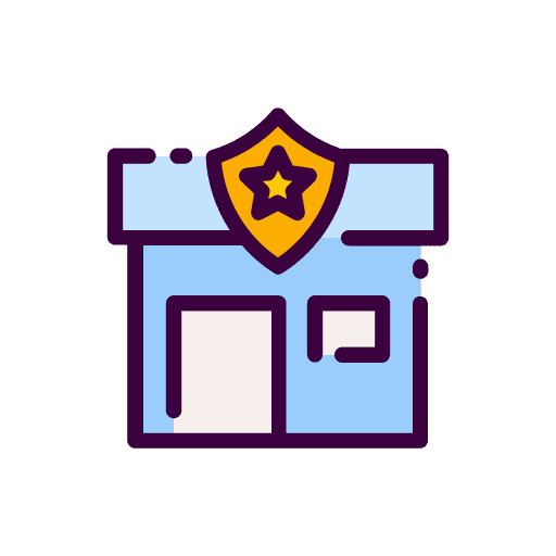 Police station office police station buildings icon