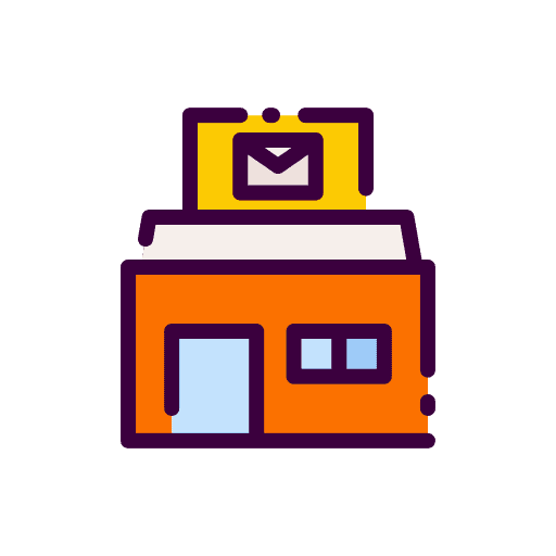 Post office mailbox package postal icon