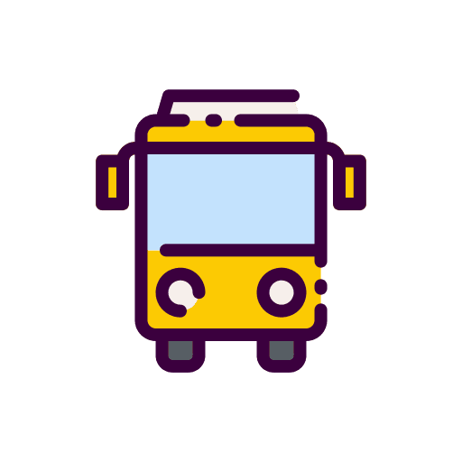 School bus electric bus automobile transport icon