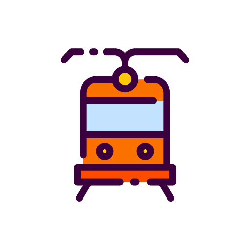 Tram tramway transportation transport icon