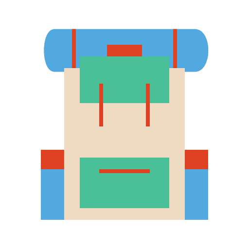 Bag backpack backpacker bag icon