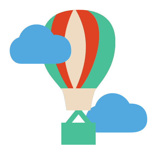 Hot air balloon hot air balloon trip transport icon