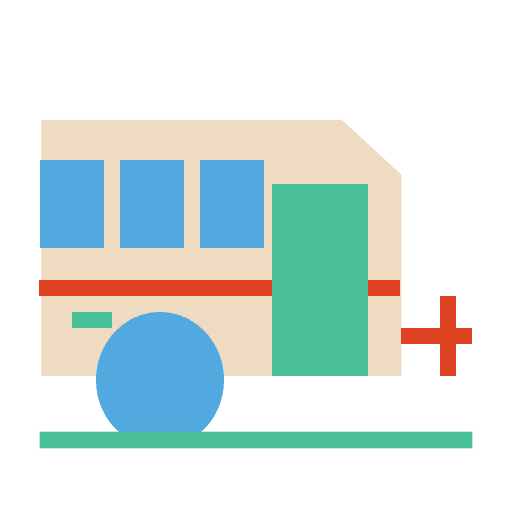 Caravan camping van transport travel icon