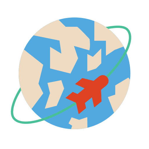 Travel plane holidays worldwide icon