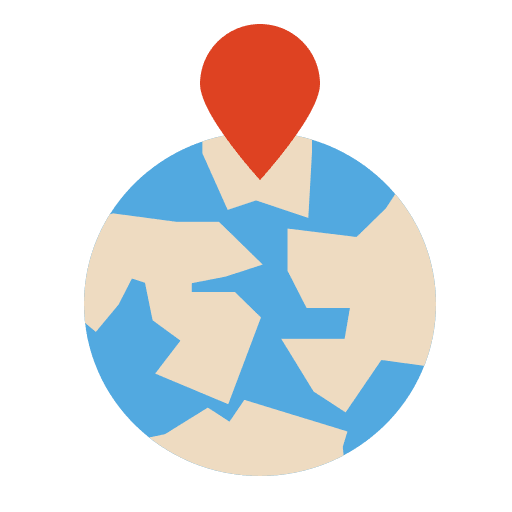 World globe world maps and location icon