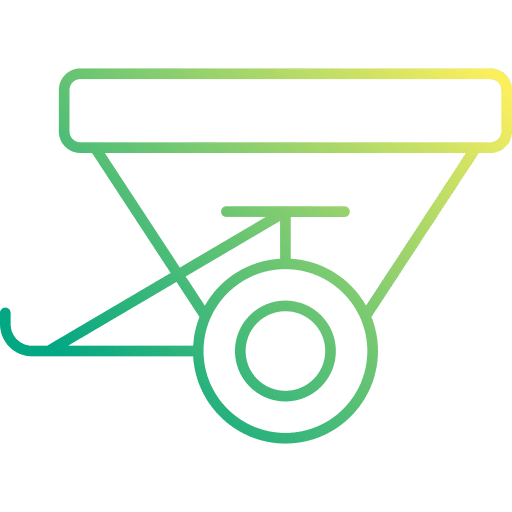Farm vehicle farming and gardening trailer transport icon
