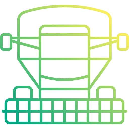 Harvester farming and gardening harvester transportation icon