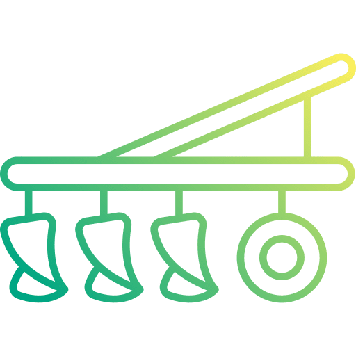 Plow farm agriculture equipment icon