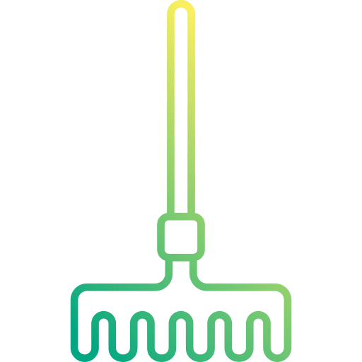 Rake gardening tool equipment farming and gardening icon Rake gardening tool equipment farming and gardening icon