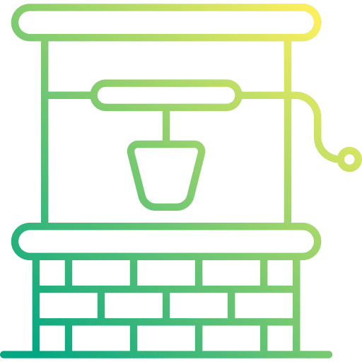 Water well architecture farming and gardening structure icon Water well architecture farming and gardening structure icon