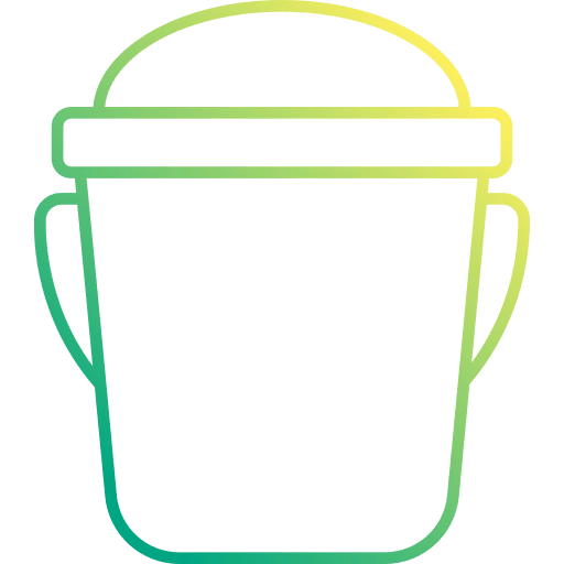 Bucket farming and gardening watering bucket icon Bucket farming and gardening watering bucket icon