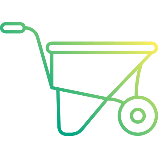 Wheelbarrow farming and gardening farm equipment icon Wheelbarrow farming and gardening farm equipment icon