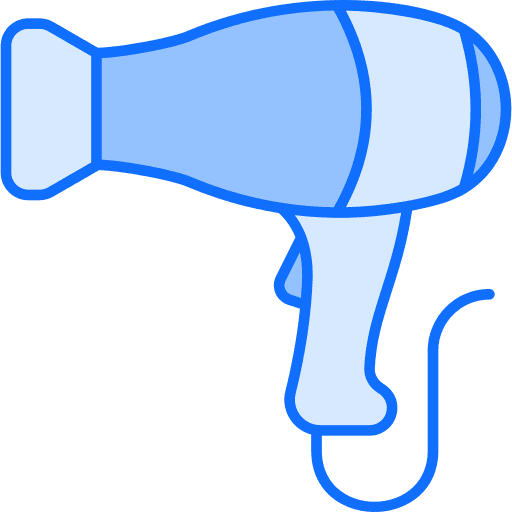 Hair dryer tools and utensils hair dryer technology icon