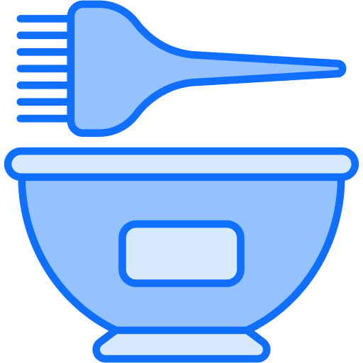 Hair dye beauty color bowl icon