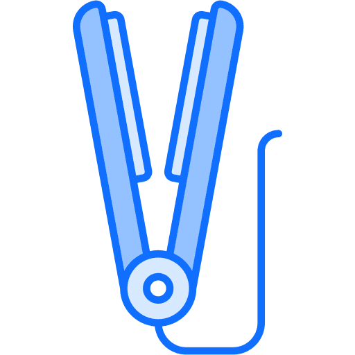 Hair iron beauty hair salon hair iron icon