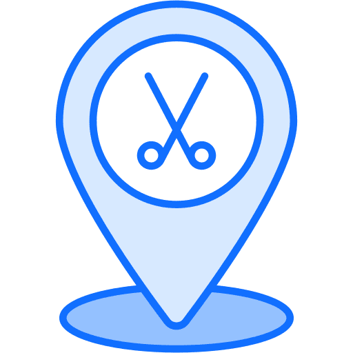 Location location hairdresser pin icon