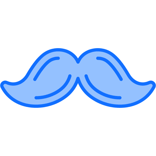 Moustache masculine hair facial hair icon