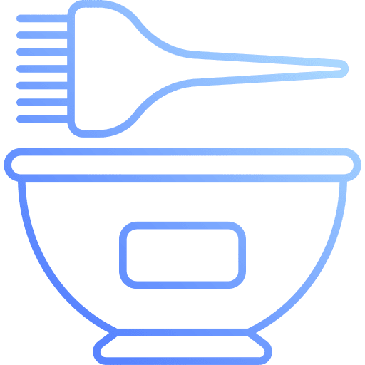 Hair dye bowl hairdresser coloring icon Hair dye bowl hairdresser coloring icon