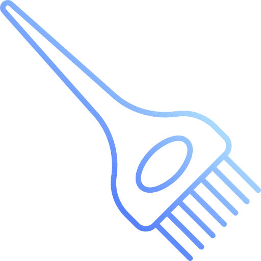 Hair dye brush tint beauty coloring icon