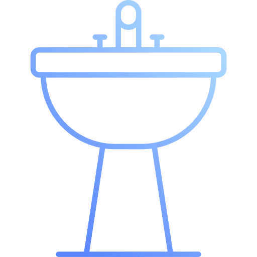 Hair wash sink wash basin hair salon furniture and household icon