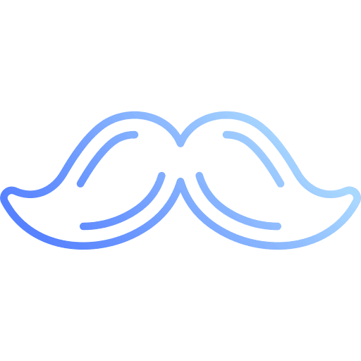 Moustache barber shop facial hair masculine icon Moustache barber shop facial hair masculine icon