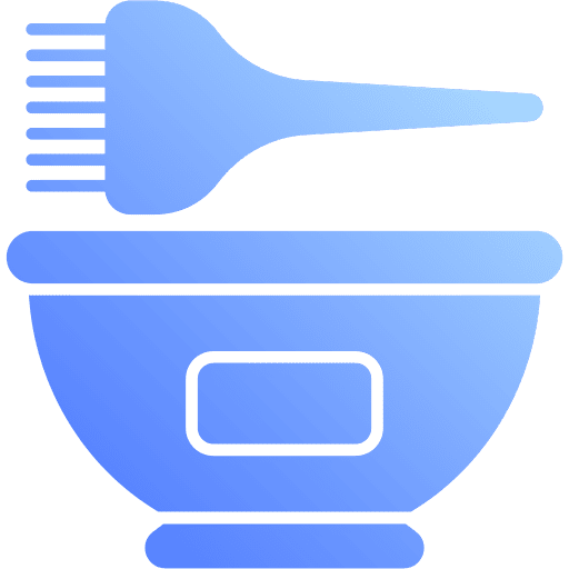 Hair dye bowl hairdresser hair dye icon