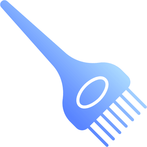 Hair dye brush hair dye brush beauty coloring icon