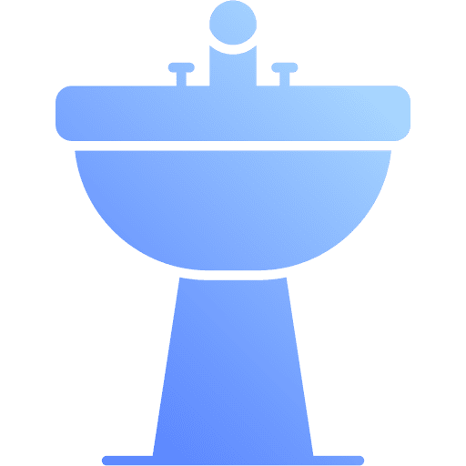 Hair wash sink furniture and household bathroom hair wash sink icon