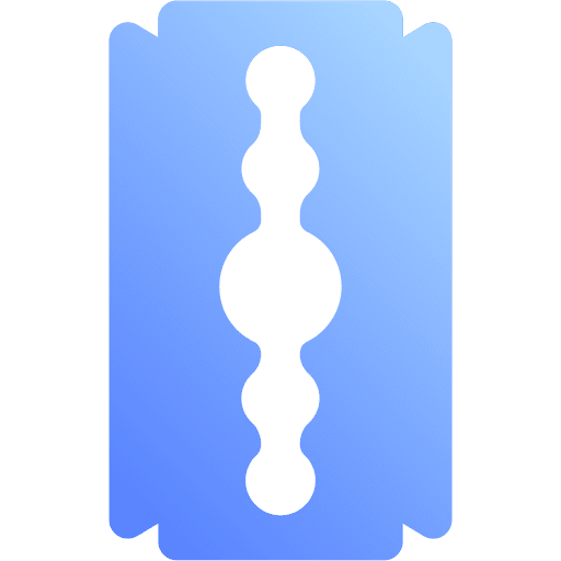 Razor blade cut beauty barbershop icon