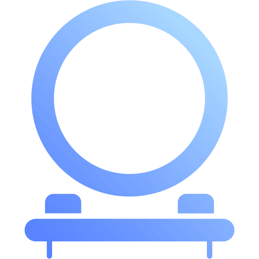 Mirror frame glass beauty salon icon