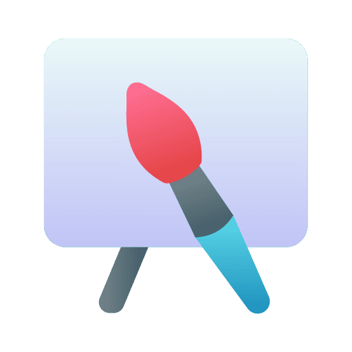 Painting painting brush canvas icon Painting painting brush canvas icon
