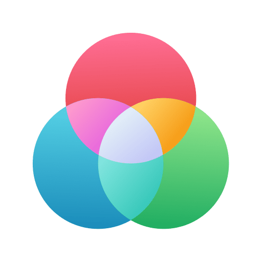 Rgb color scheme art and design rgb icon