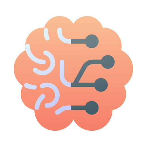 Thinking education brain processing icon