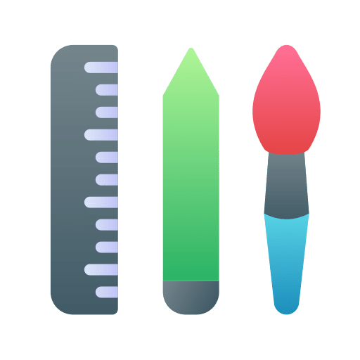 Design tool school material brush pencil icon Design tool school material brush pencil icon