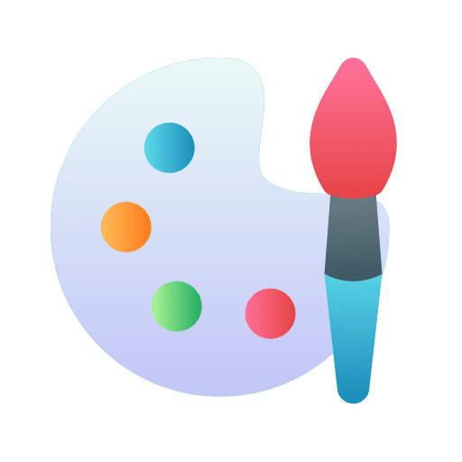 Palette art and design painting brush icon Palette art and design painting brush icon