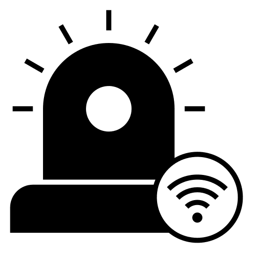 Siren signal internet of things police icon Siren signal internet of things police icon