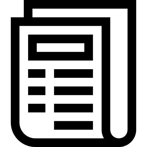 Newspaper publication news communications icon
