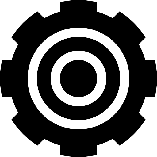 Gear configuration metal gear settings icon