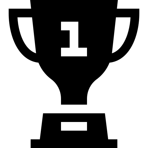 Trophy award marketing winner icon