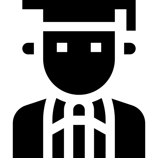 Graduate mortarboard caucasian people icon