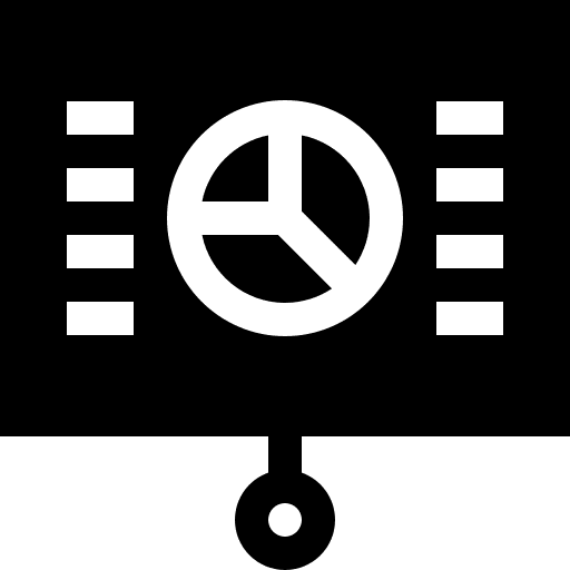 Graphic statistics board stand icon