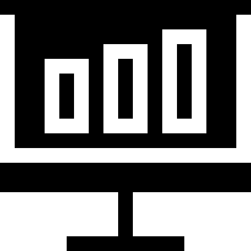 Graphic statistics chart presentation icon