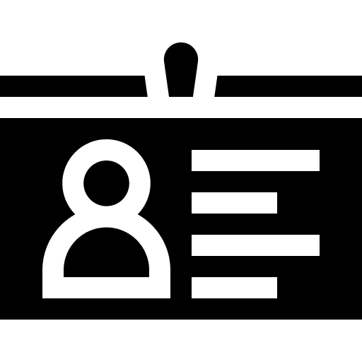 Id card identity identification pass icon
