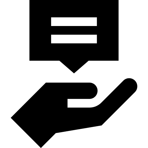 Information information hand comment icon