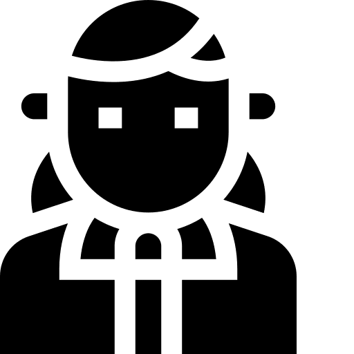 Employee female professions and jobs worker icon