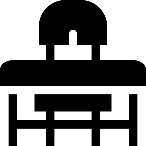 Desk desk chair education icon