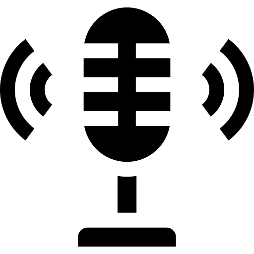 Microphone voice message music and multimedia voice recorder icon