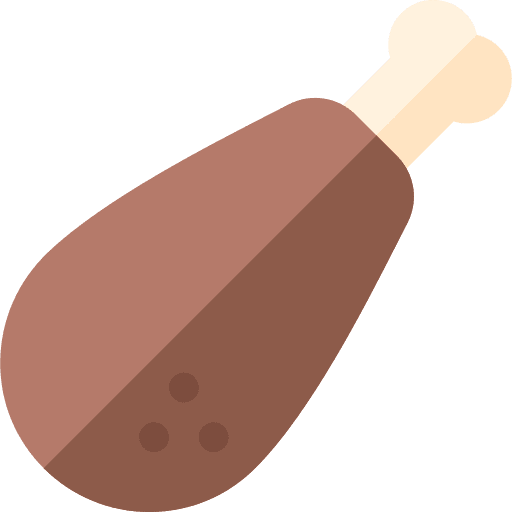 Chicken leg food and restaurant meat bone icon Chicken leg food and restaurant meat bone icon