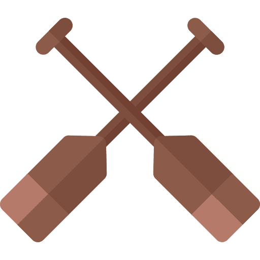 Paddles rower kayak sport equipment icon Paddles rower kayak sport equipment icon
