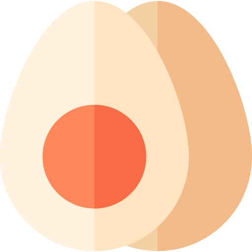 Boiled egg brunch face food icon Boiled egg brunch face food icon